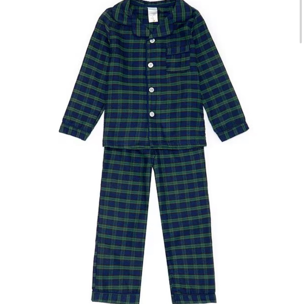 Edgehill Collection Long Sleeve Plaid Pajama Set
